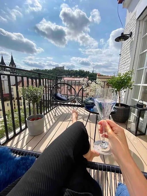 Apartment Romantic Terrace Studio In Karlin Prague